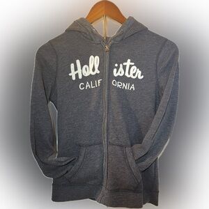 Y2K Vintage Hollister Women’s Navy Zip-Up Hoodie sz small